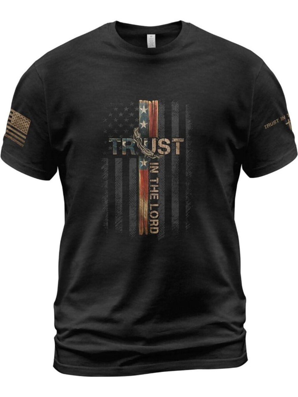 Faith-Inspired Cross Graphic Tee for Men | Stylish Christian Shirt